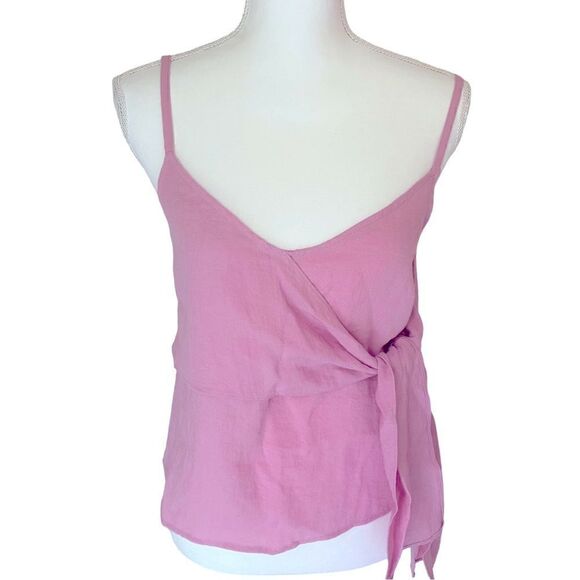 TopShop Barbie Pink Wrap Top Size 4 NWT - Picture 2 of 5